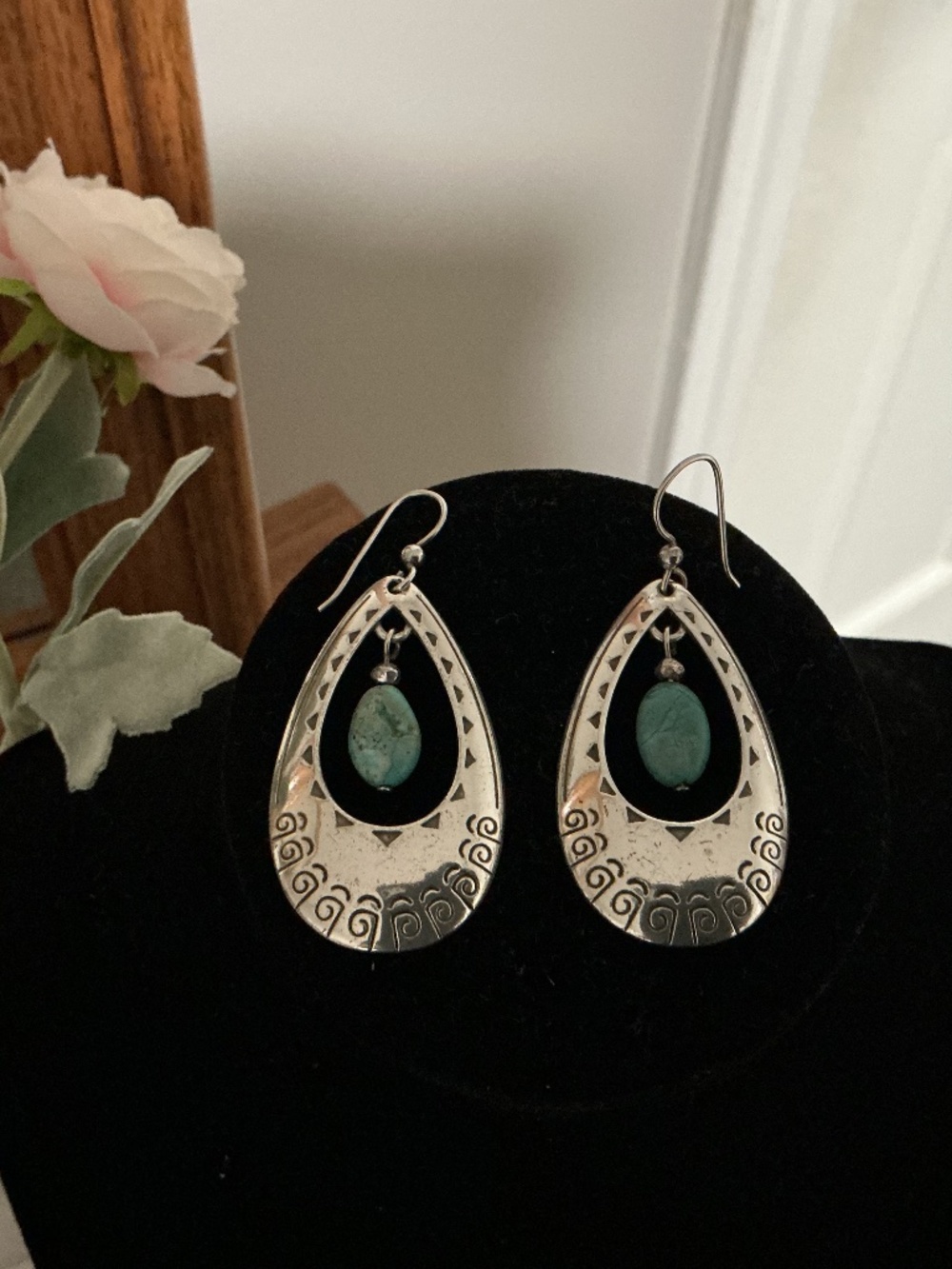 Brighton Santa Fe Southwest Turquoise Earrings